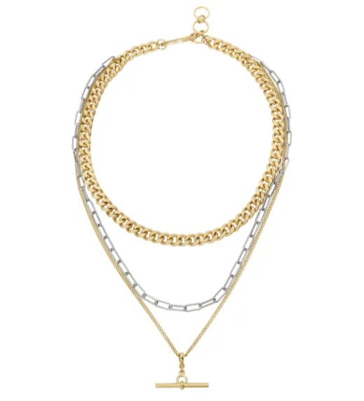 Two Tone Layered Necklace